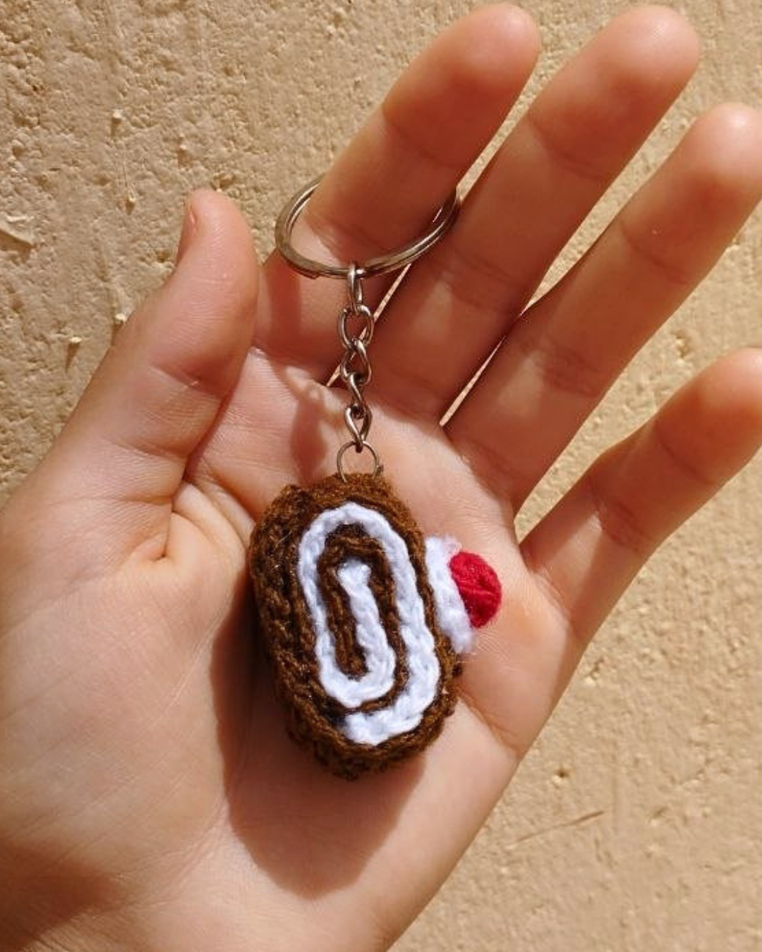 Mini Rolled Cake Keychain