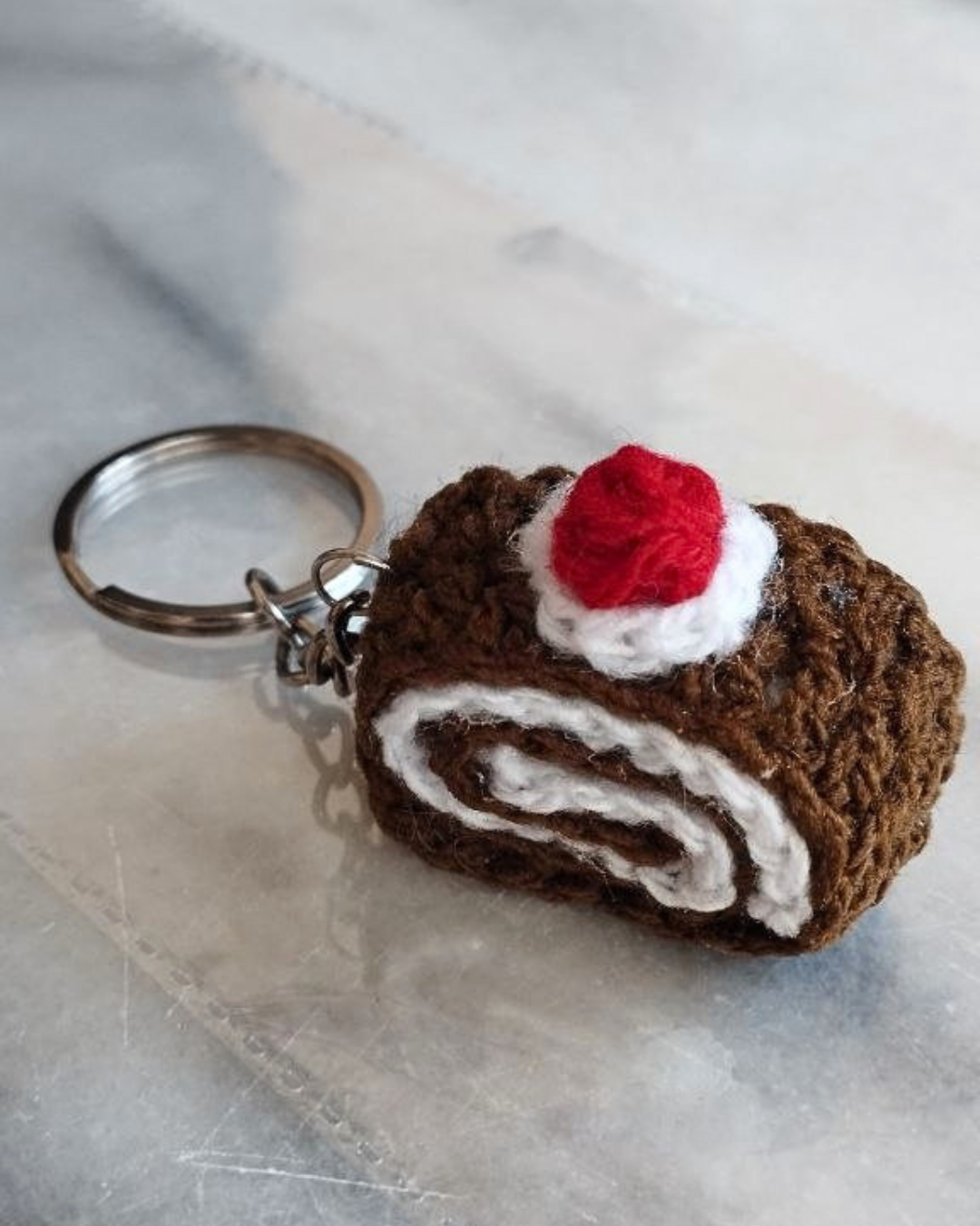 Mini Rolled Cake Keychain